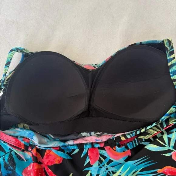 Floral Print Women's Tankini Top Size 16D - Picture 7 of 8